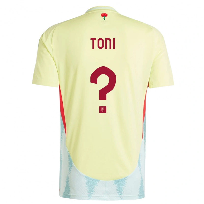 Danxen Mænd Spanien Toni Fernández #0 Gul Udebane Spillertrøjer 24-26 Trøje T-Shirt
