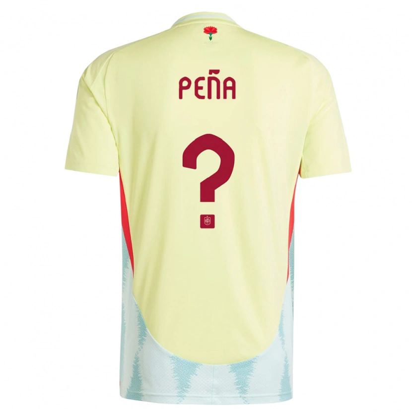 Danxen Mænd Spanien Pablo Peña #0 Gul Udebane Spillertrøjer 24-26 Trøje T-Shirt