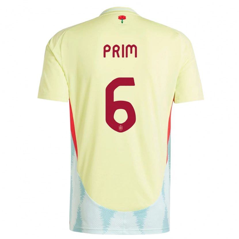 Danxen Mænd Spanien Pau Prim #6 Gul Udebane Spillertrøjer 24-26 Trøje T-Shirt