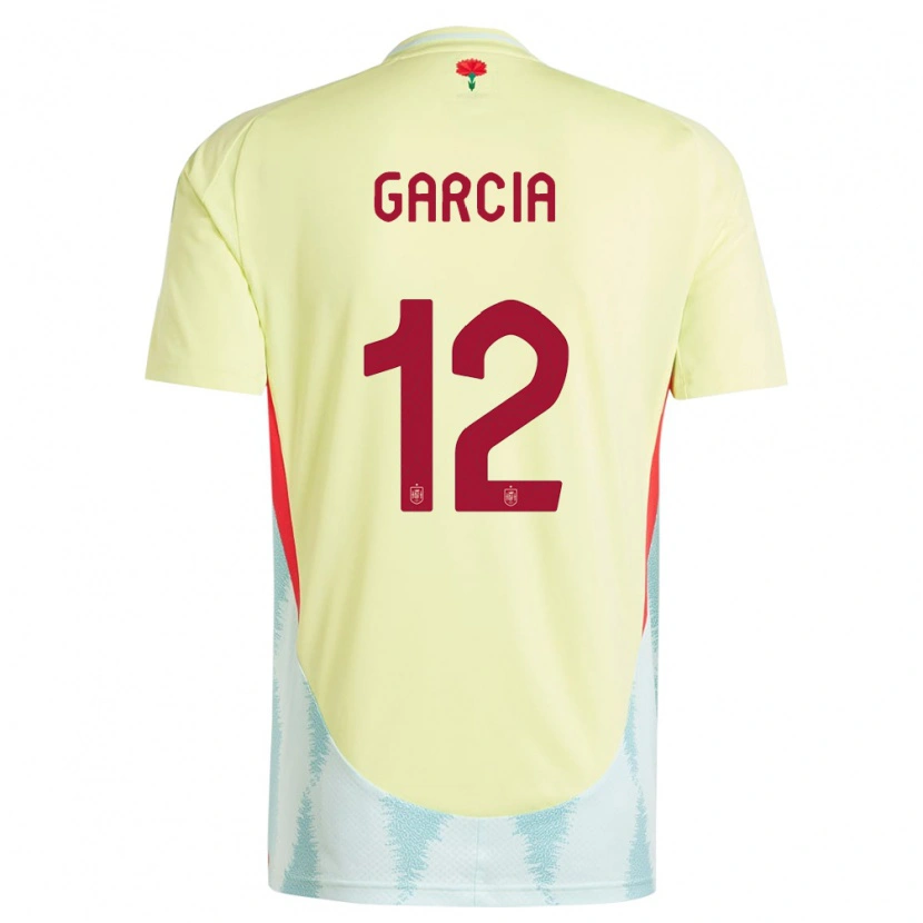 Danxen Mænd Spanien Pablo García #12 Gul Udebane Spillertrøjer 24-26 Trøje T-Shirt