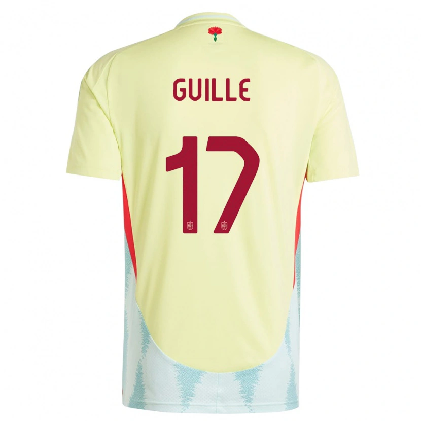 Danxen Mænd Spanien Guille Fernández #17 Gul Udebane Spillertrøjer 24-26 Trøje T-Shirt