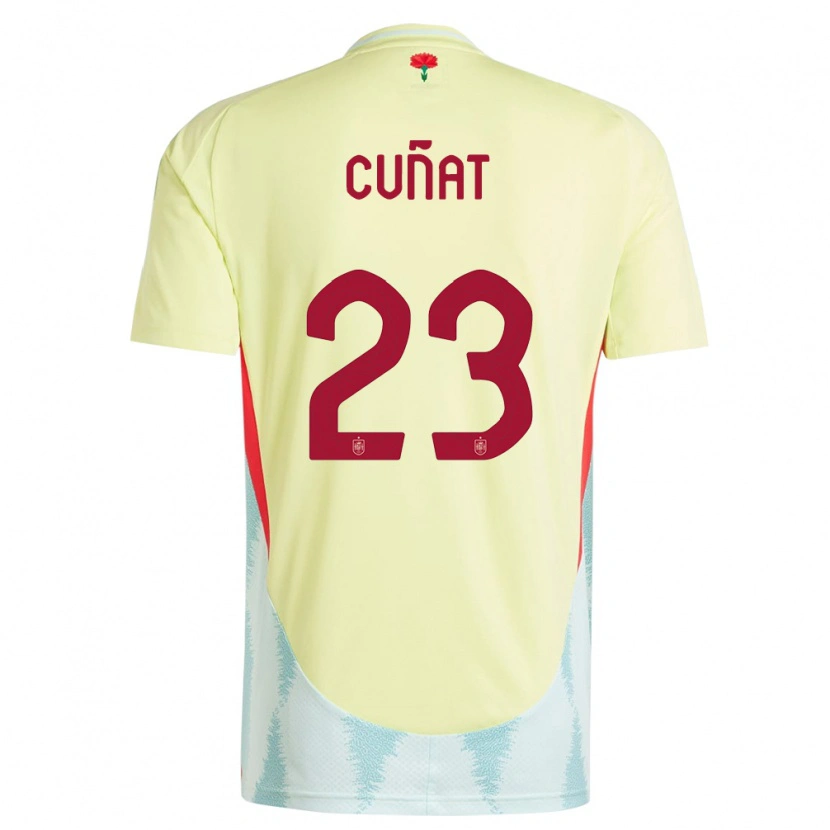 Danxen Mænd Spanien Pablo Cuñat #23 Gul Udebane Spillertrøjer 24-26 Trøje T-Shirt
