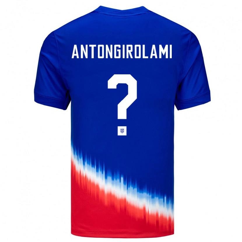 Danxen Mænd Usa Luca Antongirolami #0 Blå Udebane Spillertrøjer 24-26 Trøje T-Shirt