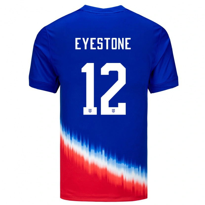 Danxen Mænd Usa Julian Eyestone #12 Blå Udebane Spillertrøjer 24-26 Trøje T-Shirt