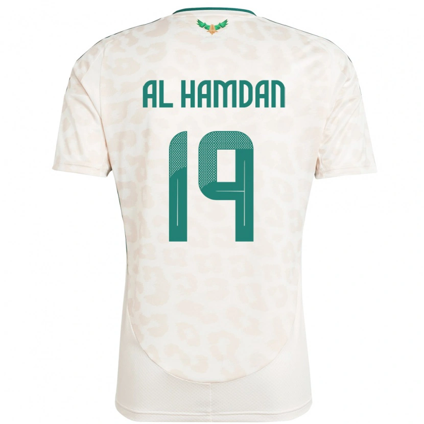 Danxen Mænd Saudi-Arabien Abdullah Al-Hamdan #19 Hvid Udebane Spillertrøjer 24-26 Trøje T-Shirt