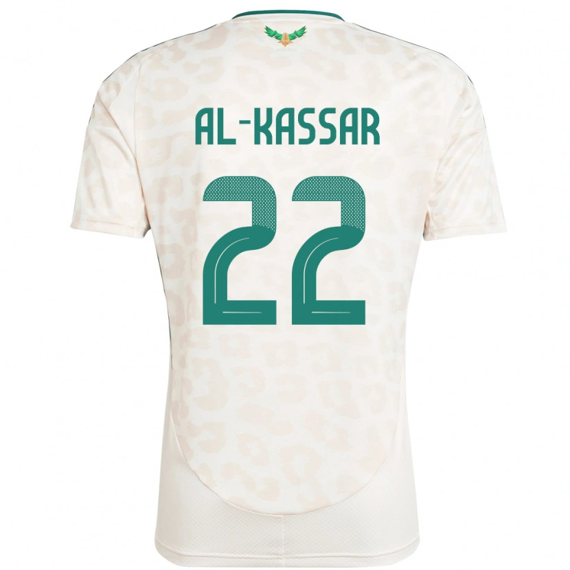 Danxen Mænd Saudi-Arabien Ahmed Al-Kassar #22 Hvid Udebane Spillertrøjer 24-26 Trøje T-Shirt