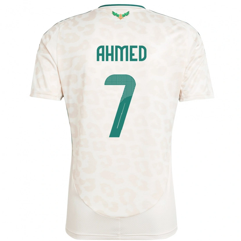 Danxen Mænd Saudi-Arabien Thari Ahmed #7 Hvid Udebane Spillertrøjer 24-26 Trøje T-Shirt