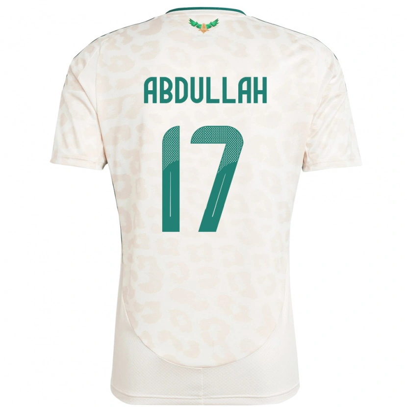 Danxen Mænd Saudi-Arabien Salem Abdullah #17 Hvid Udebane Spillertrøjer 24-26 Trøje T-Shirt
