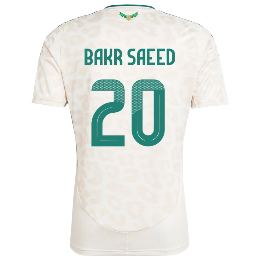 Danxen Mænd Saudi-Arabien Abu Bakr Saeed #20 Hvid Udebane Spillertrøjer 24-26 Trøje T-Shirt