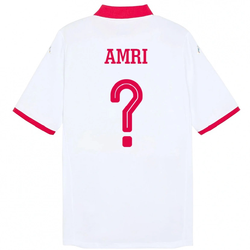 Danxen Mænd Tunesien Abdallah Amri #0 Hvid Udebane Spillertrøjer 24-26 Trøje T-Shirt