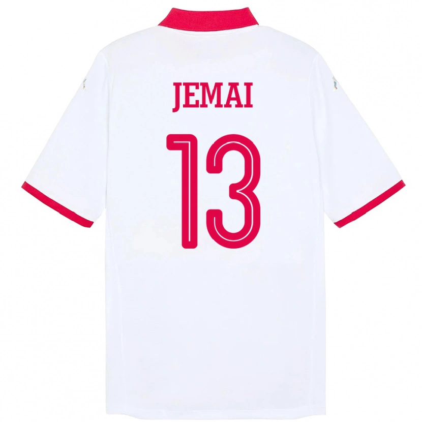Danxen Mænd Tunesien Yasmine Jemai #13 Hvid Udebane Spillertrøjer 24-26 Trøje T-Shirt