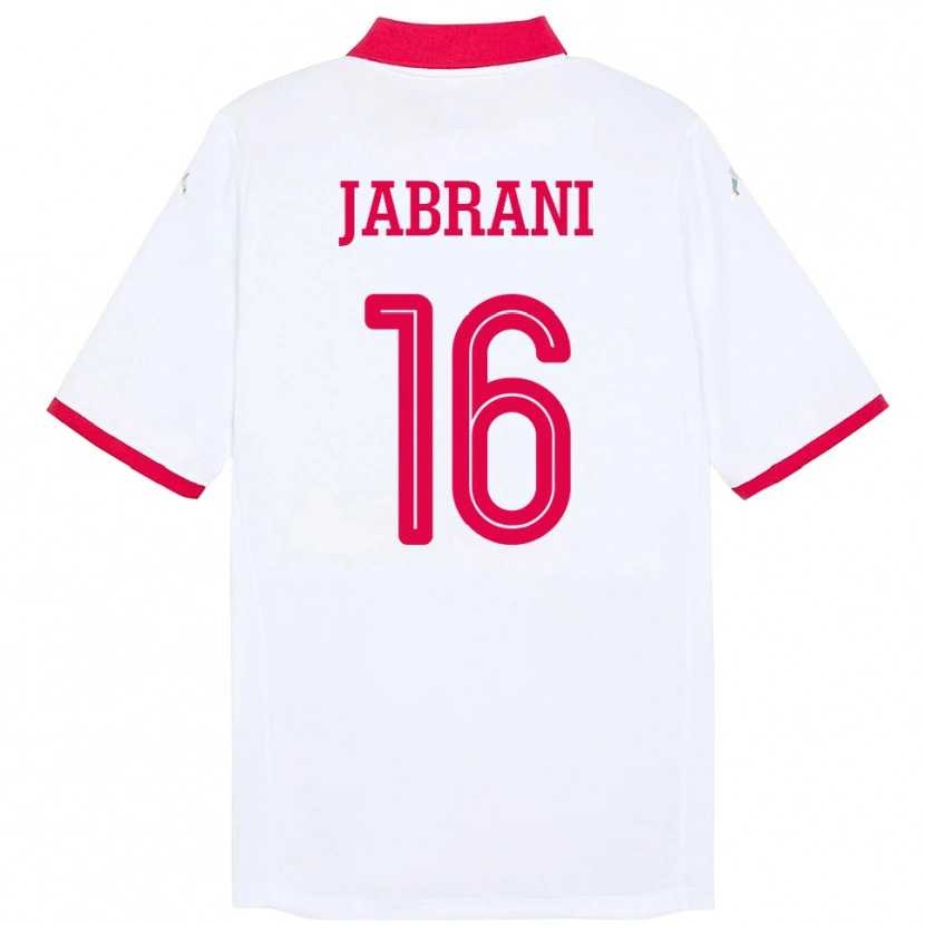Danxen Mænd Tunesien Soulaima Jabrani #16 Hvid Udebane Spillertrøjer 24-26 Trøje T-Shirt