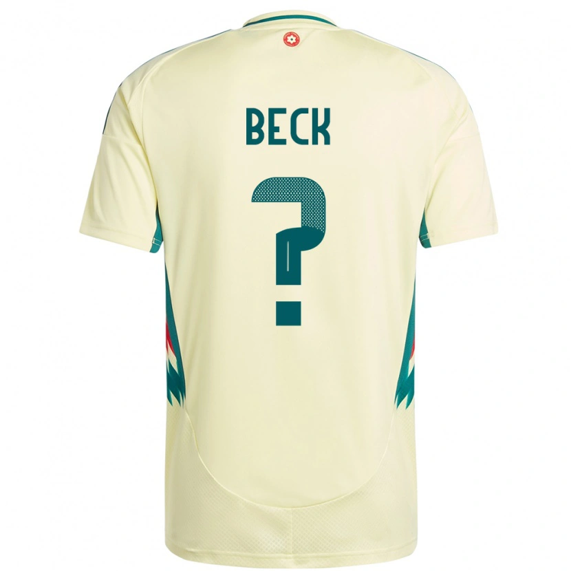 Danxen Mænd Wales Owen Beck #0 Beige Gul Udebane Spillertrøjer 24-26 Trøje T-Shirt