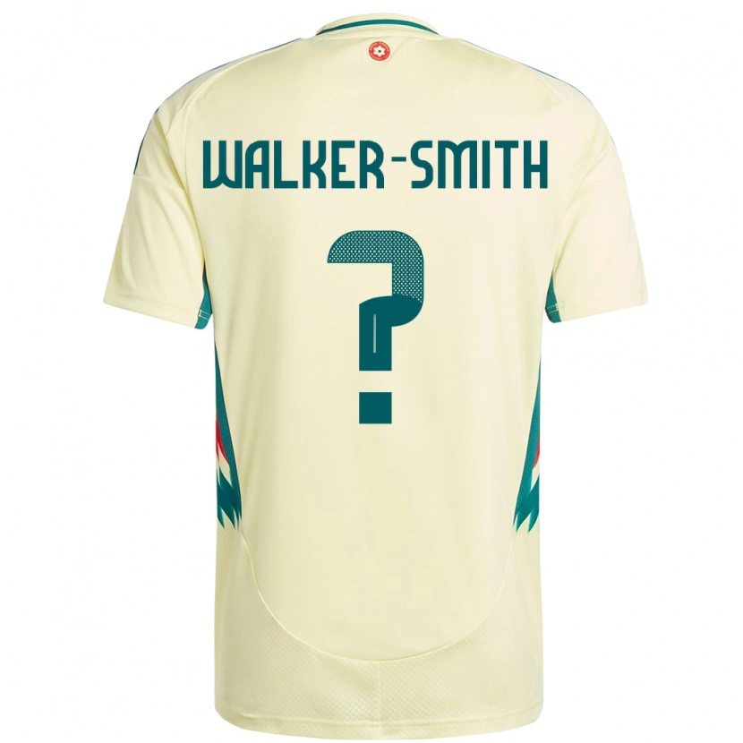 Danxen Mænd Wales Charlie Walker-Smith #0 Beige Gul Udebane Spillertrøjer 24-26 Trøje T-Shirt