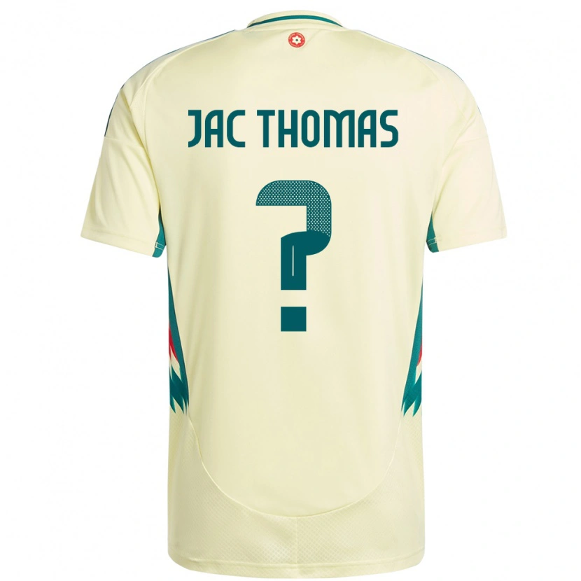 Danxen Mænd Wales Jac Thomas #0 Beige Gul Udebane Spillertrøjer 24-26 Trøje T-Shirt