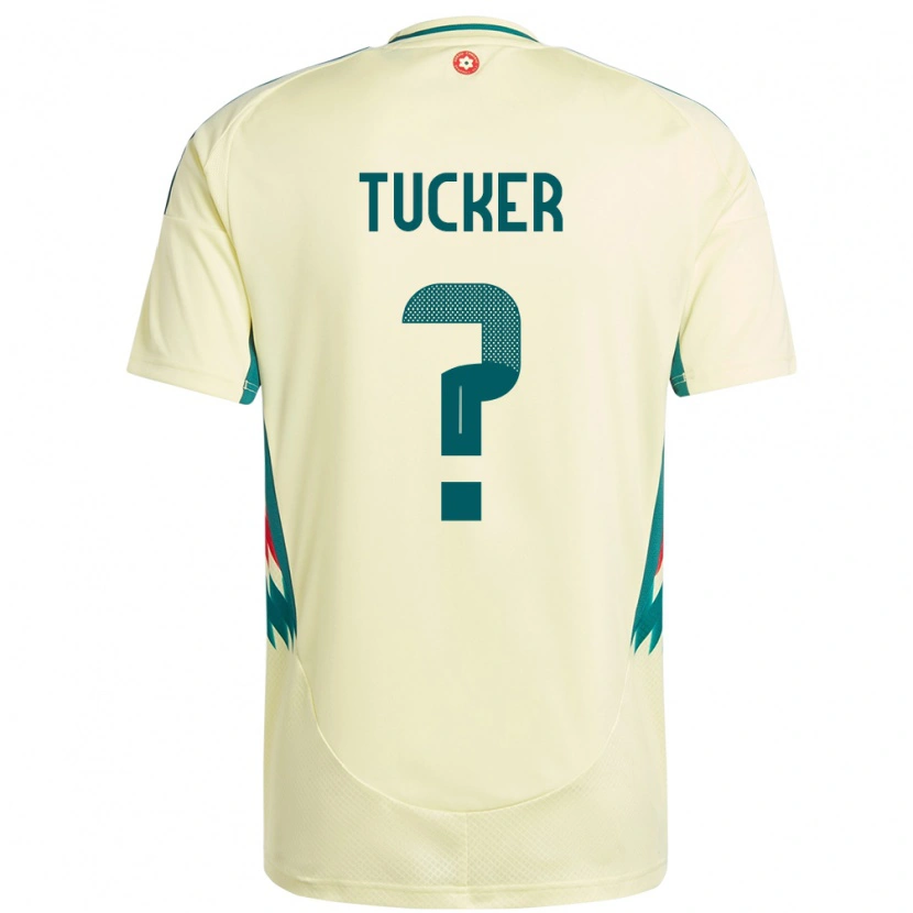 Danxen Mænd Wales Ali Tucker #0 Beige Gul Udebane Spillertrøjer 24-26 Trøje T-Shirt