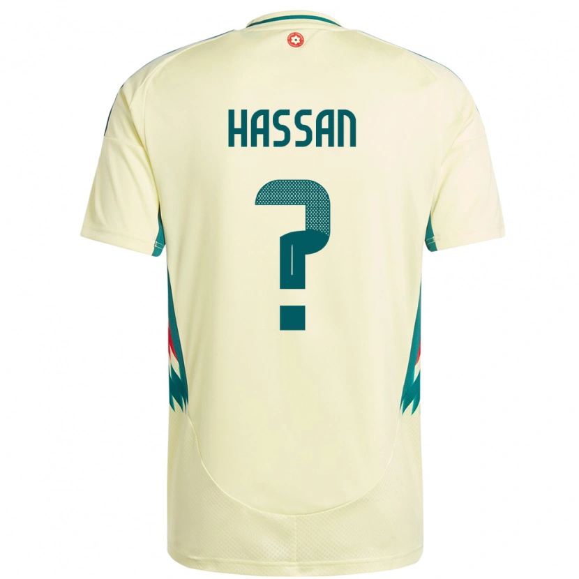 Danxen Mænd Wales Rio Hassan #0 Beige Gul Udebane Spillertrøjer 24-26 Trøje T-Shirt