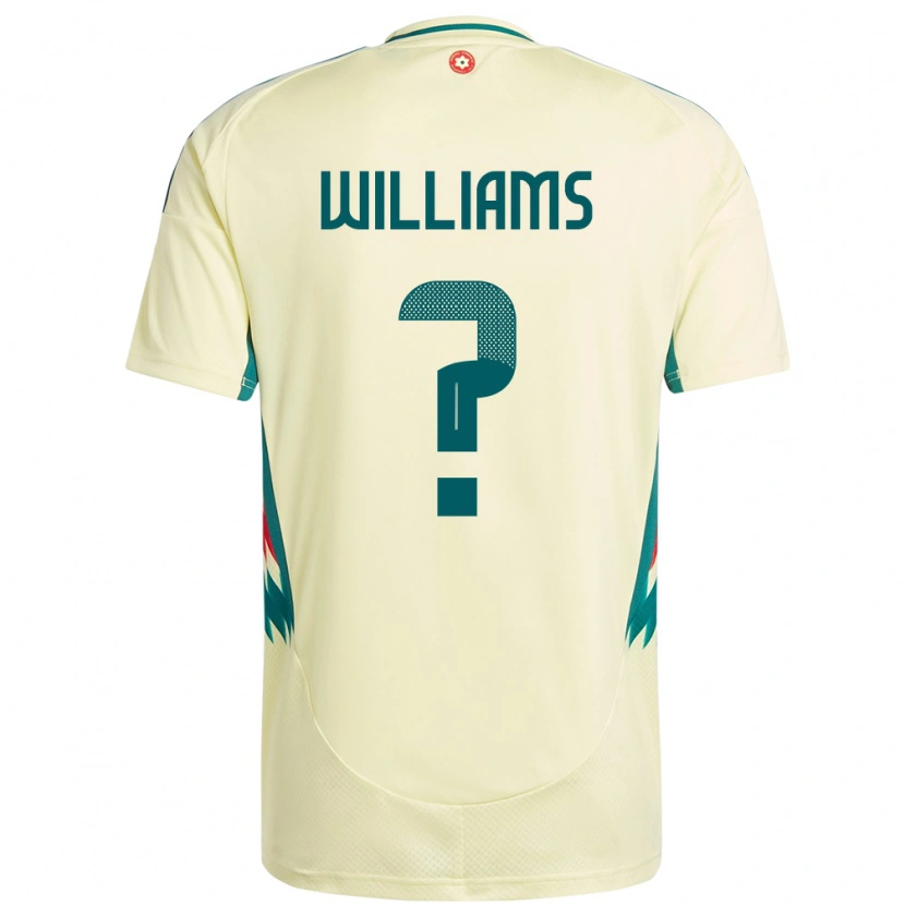 Danxen Mænd Wales George Williams #0 Beige Gul Udebane Spillertrøjer 24-26 Trøje T-Shirt