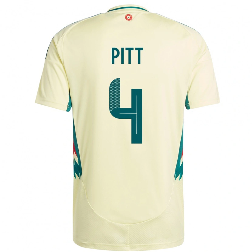 Danxen Mænd Wales Theo Pitt #4 Beige Gul Udebane Spillertrøjer 24-26 Trøje T-Shirt