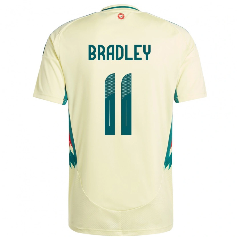Danxen Mænd Wales Sion Bradley #11 Beige Gul Udebane Spillertrøjer 24-26 Trøje T-Shirt