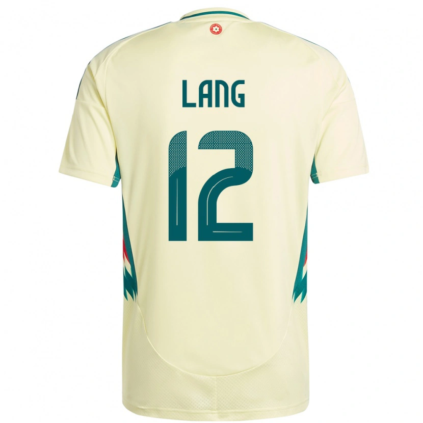 Danxen Mænd Wales Alex Lang #12 Beige Gul Udebane Spillertrøjer 24-26 Trøje T-Shirt