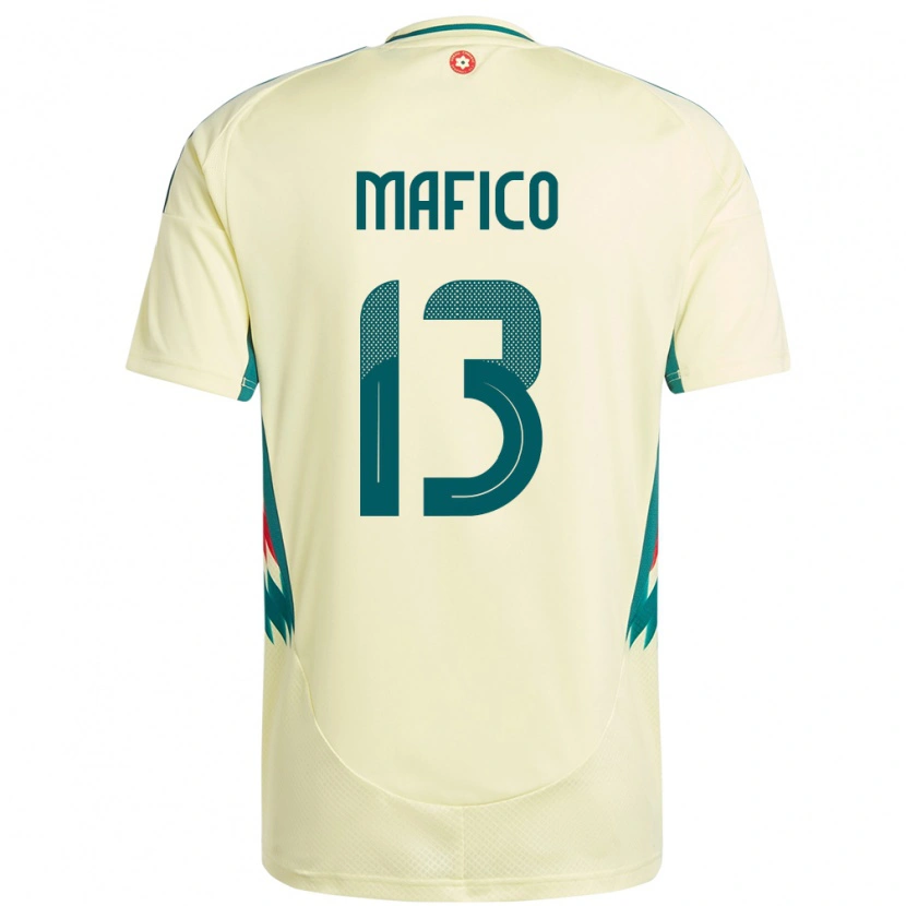 Danxen Mænd Wales Dakarai Mafico #13 Beige Gul Udebane Spillertrøjer 24-26 Trøje T-Shirt