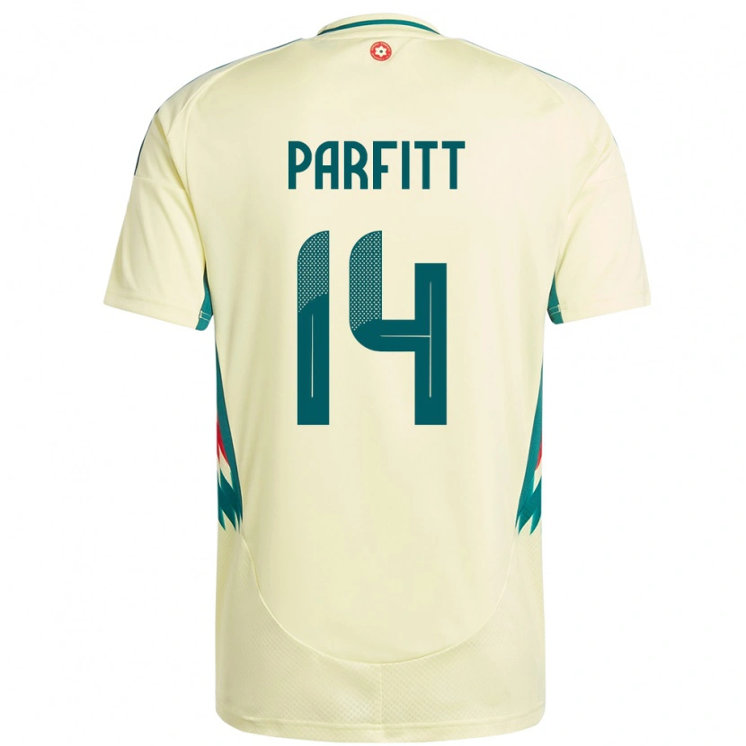 Danxen Mænd Wales T-Jay Parfitt #14 Beige Gul Udebane Spillertrøjer 24-26 Trøje T-Shirt