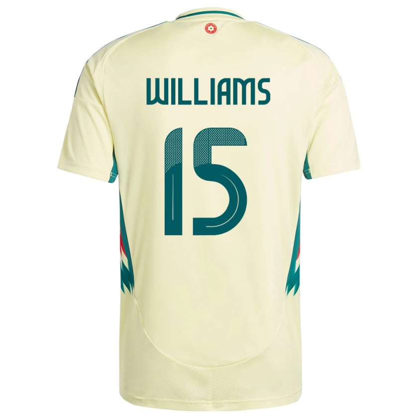 Danxen Mænd Wales Joe Williams #15 Beige Gul Udebane Spillertrøjer 24-26 Trøje T-Shirt