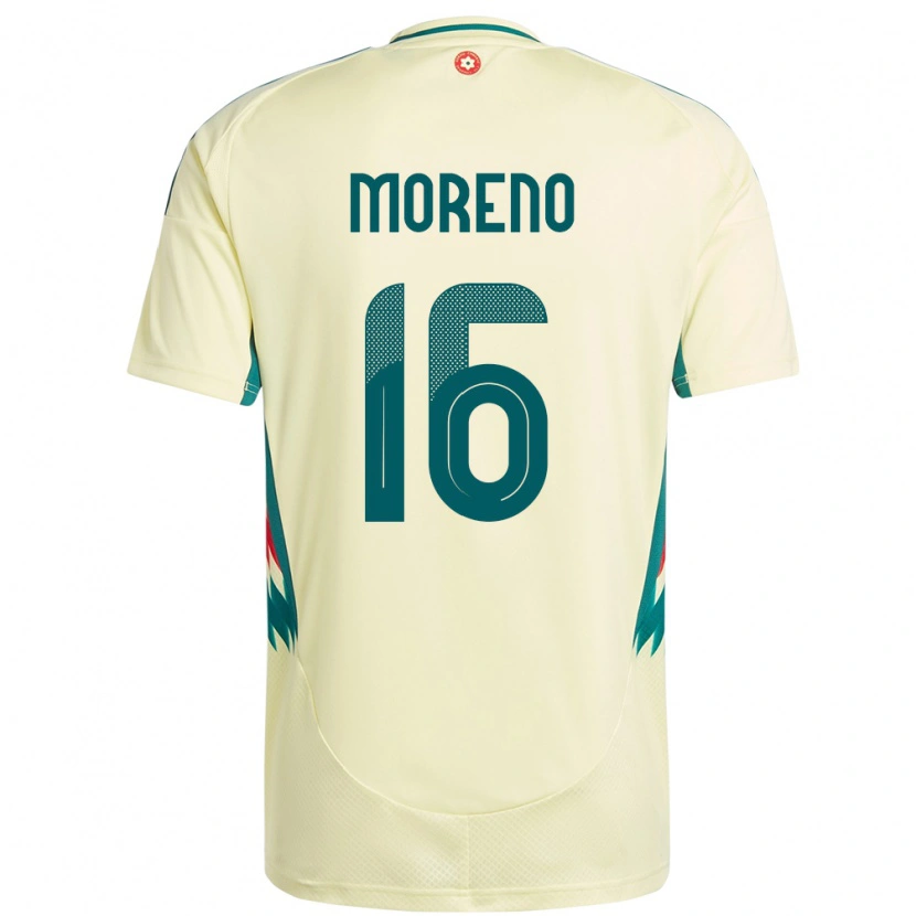 Danxen Mænd Wales Paul Moreno #16 Beige Gul Udebane Spillertrøjer 24-26 Trøje T-Shirt