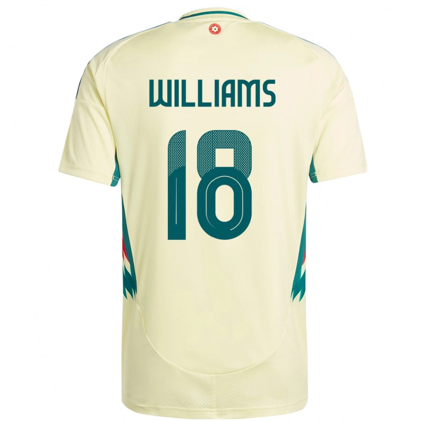 Danxen Mænd Wales Josh Williams #18 Beige Gul Udebane Spillertrøjer 24-26 Trøje T-Shirt