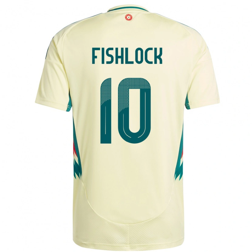 Danxen Mænd Wales Jessica Fishlock #10 Beige Gul Udebane Spillertrøjer 24-26 Trøje T-Shirt