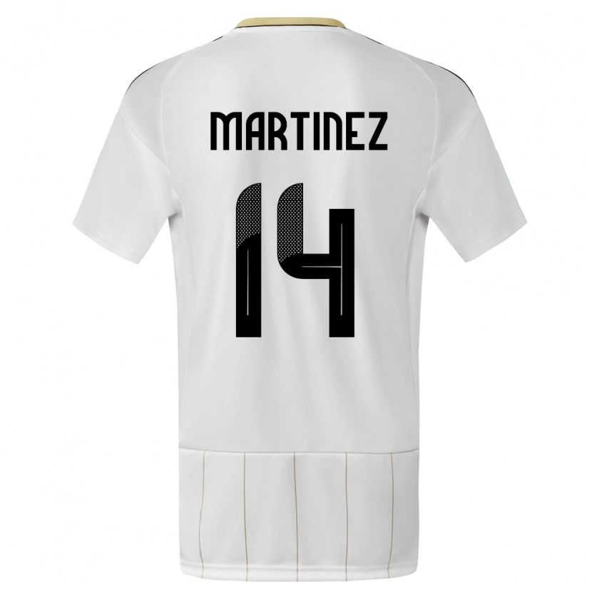 Danxen Mænd Costa Rica Alonso Martínez #14 Hvid Udebane Spillertrøjer 24-26 Trøje T-Shirt