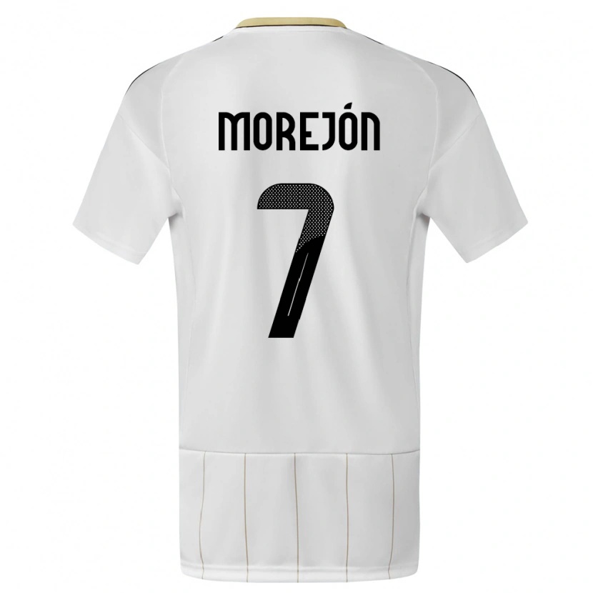 Danxen Mænd Costa Rica Jorge Morejón #7 Hvid Udebane Spillertrøjer 24-26 Trøje T-Shirt