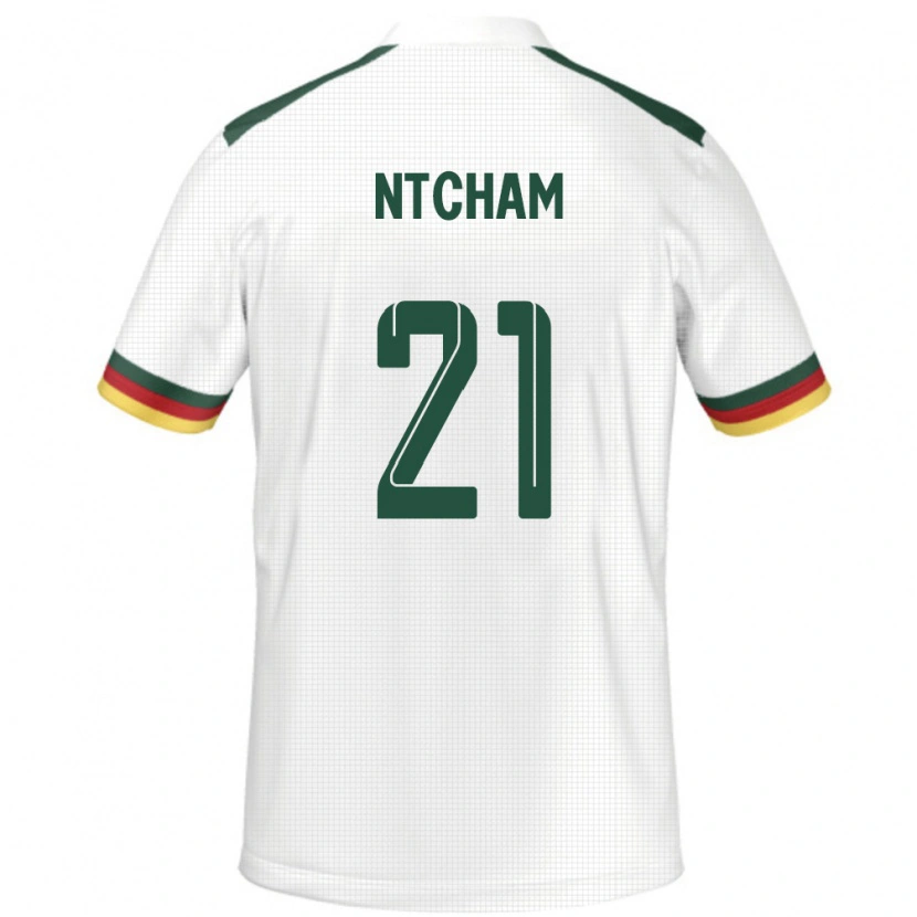 Danxen Mænd Cameroun Olivier Ntcham #21 Hvid Udebane Spillertrøjer 24-26 Trøje T-Shirt