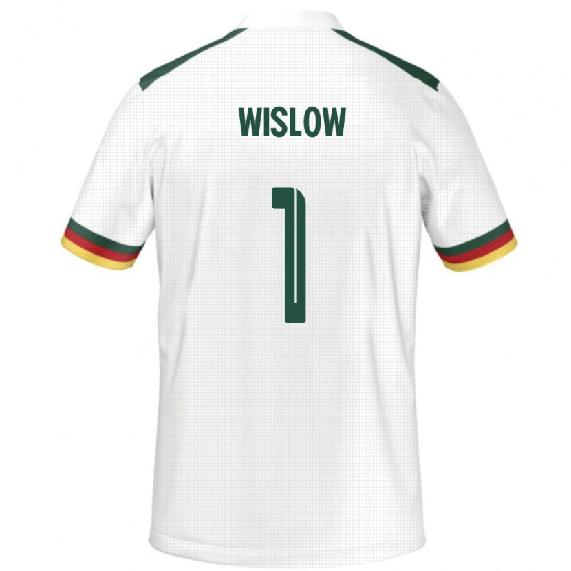Danxen Mænd Cameroun Hecube Wislow #1 Hvid Udebane Spillertrøjer 24-26 Trøje T-Shirt