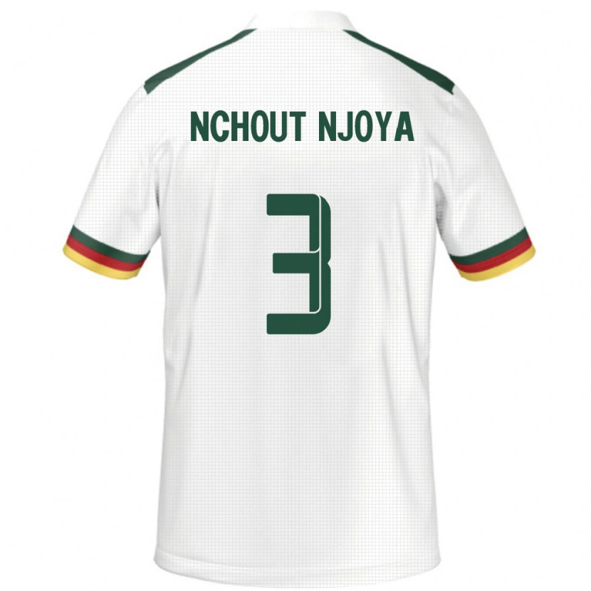 Danxen Mænd Cameroun Ajara Nchout Njoya #3 Hvid Udebane Spillertrøjer 24-26 Trøje T-Shirt