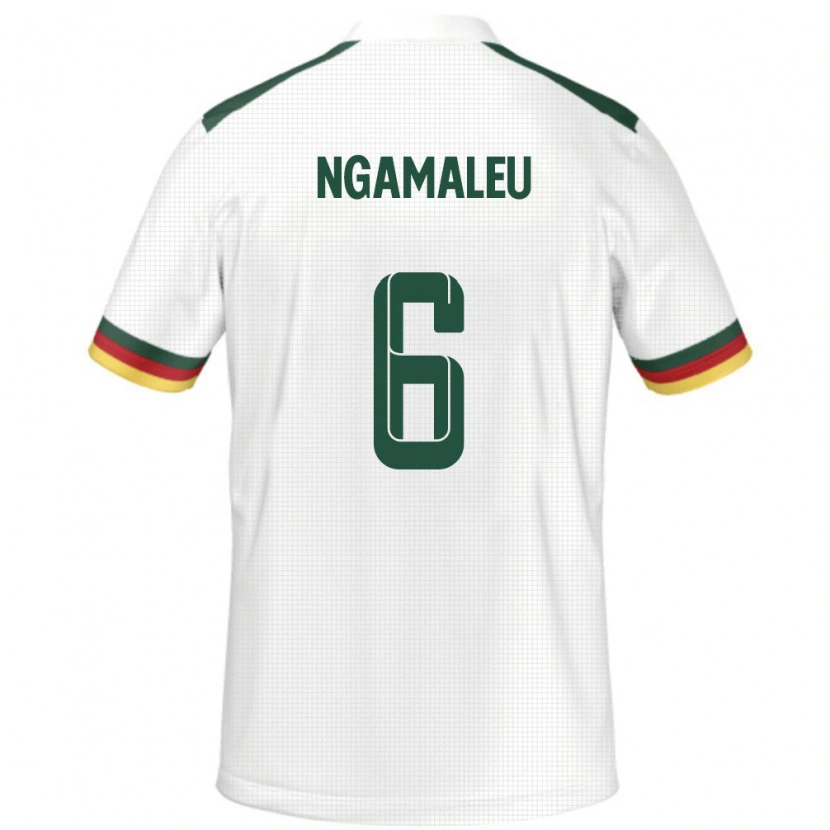 Danxen Mænd Cameroun Nicolas Ngamaleu #6 Hvid Udebane Spillertrøjer 24-26 Trøje T-Shirt