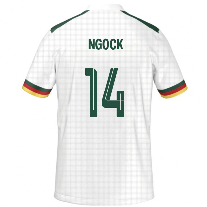 Danxen Mænd Cameroun Monique Ngock #14 Hvid Udebane Spillertrøjer 24-26 Trøje T-Shirt