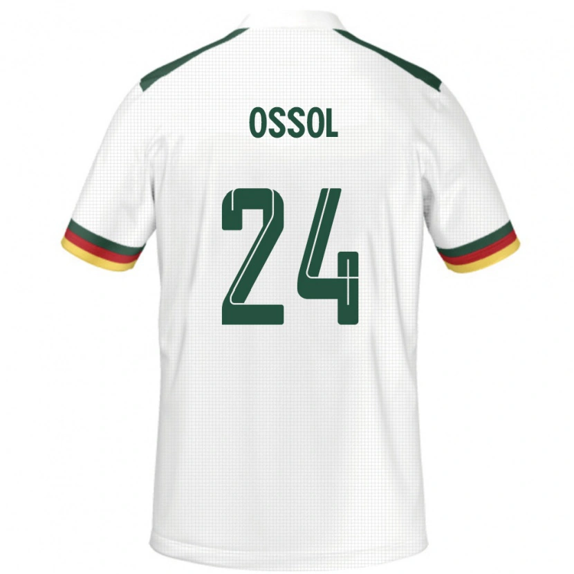 Danxen Mænd Cameroun Kevine Ossol #24 Hvid Udebane Spillertrøjer 24-26 Trøje T-Shirt