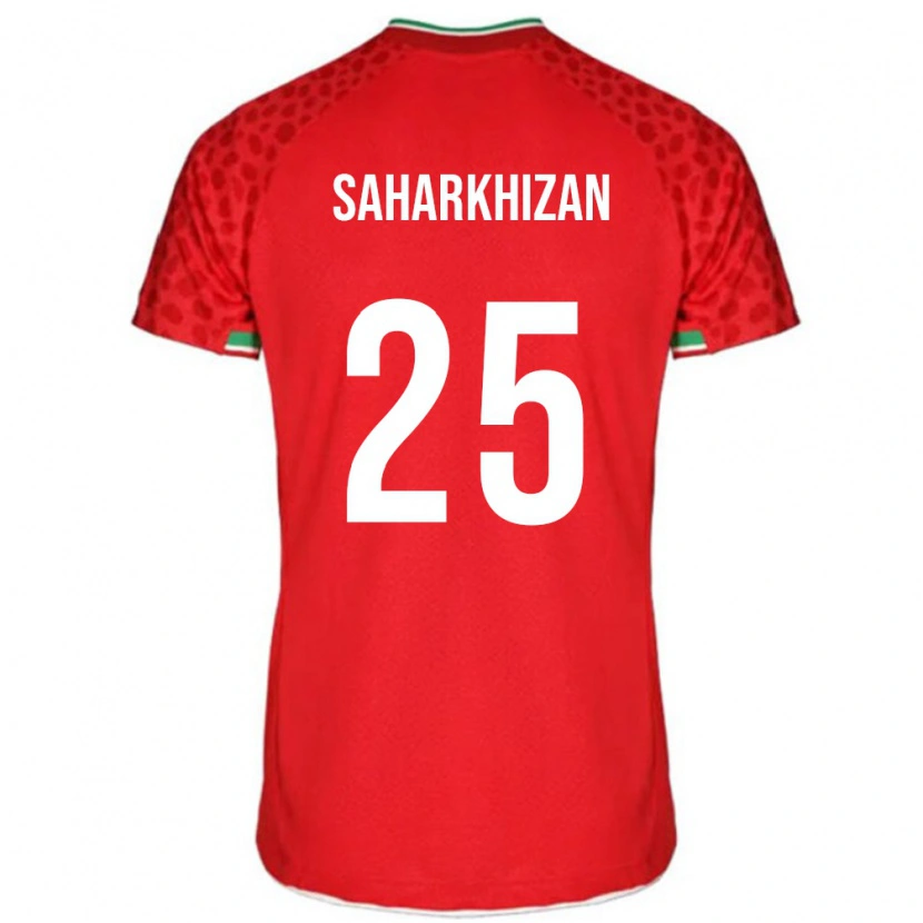 Danxen Mænd Iran Saeid Saharkhizan #25 Rød Udebane Spillertrøjer 24-26 Trøje T-Shirt