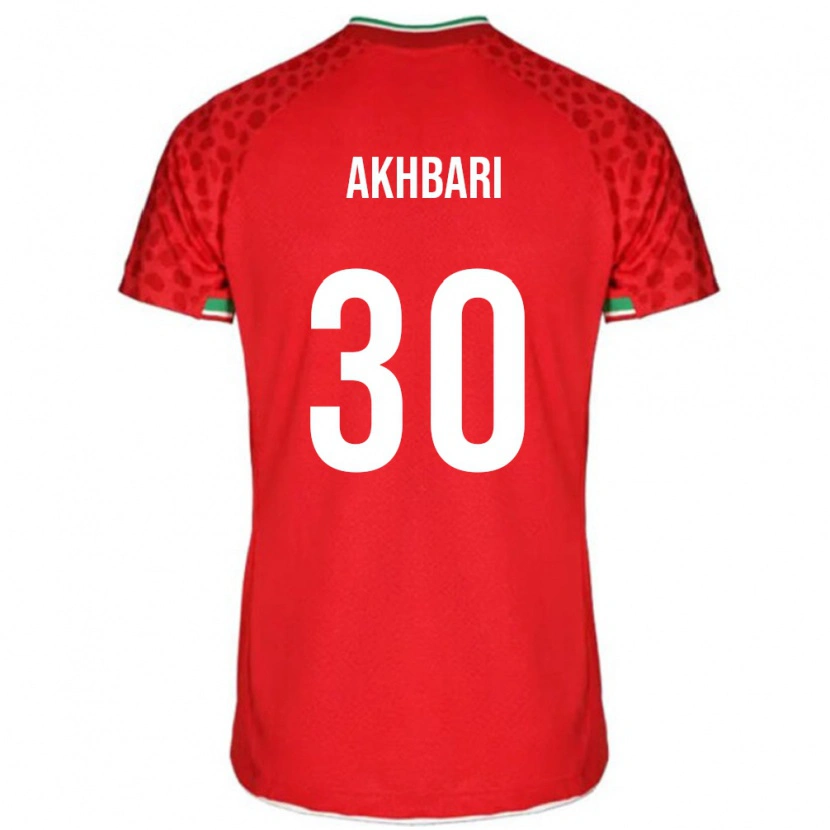 Danxen Mænd Iran Mohammadreza Akhbari #30 Rød Udebane Spillertrøjer 24-26 Trøje T-Shirt