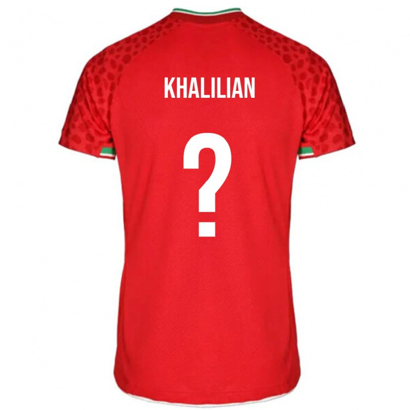 Danxen Mænd Iran Abolfazl Khalilian #0 Rød Udebane Spillertrøjer 24-26 Trøje T-Shirt