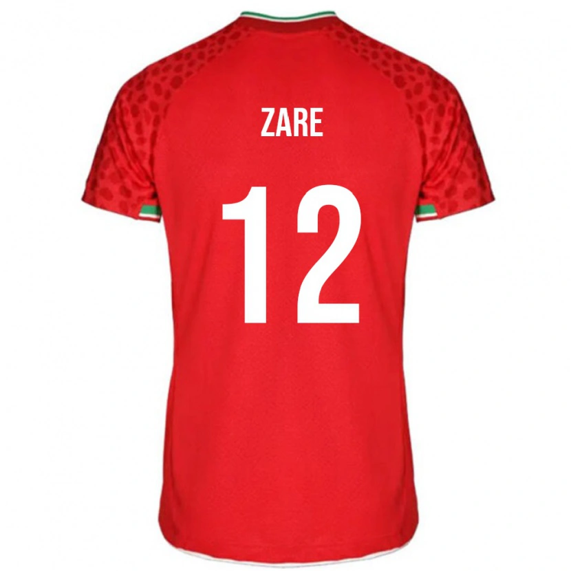 Danxen Mænd Iran Yasin Zare #12 Rød Udebane Spillertrøjer 24-26 Trøje T-Shirt