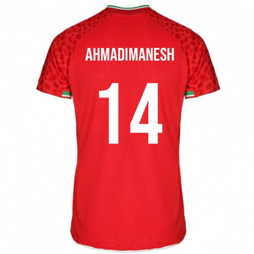 Danxen Mænd Iran Iliya Ahmadimanesh #14 Rød Udebane Spillertrøjer 24-26 Trøje T-Shirt