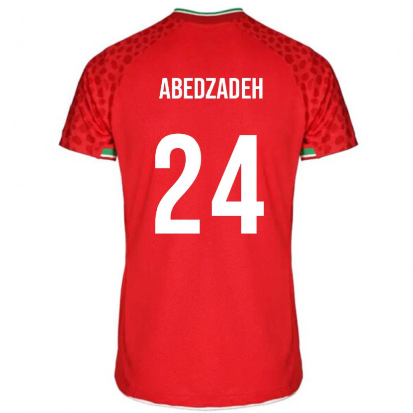Danxen Mænd Iran Amir Abedzadeh #24 Rød Udebane Spillertrøjer 24-26 Trøje T-Shirt