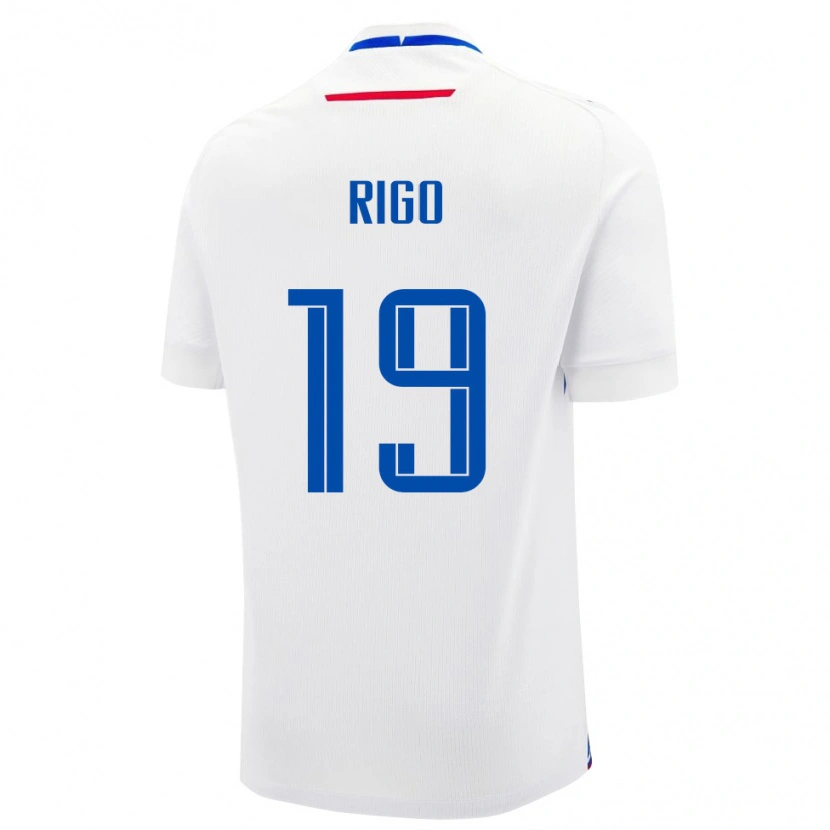 Danxen Mænd Slovakiet Tomas Rigo #19 Hvid Udebane Spillertrøjer 24-26 Trøje T-Shirt