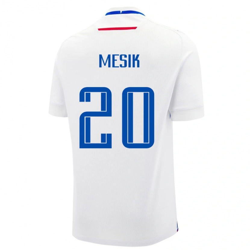 Danxen Mænd Slovakiet Ivan Mesik #20 Hvid Udebane Spillertrøjer 24-26 Trøje T-Shirt