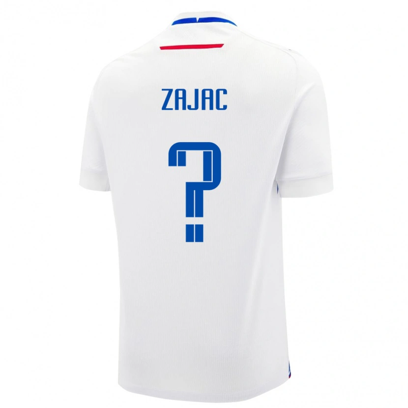 Danxen Mænd Slovakiet Sebastian Zajac #0 Hvid Udebane Spillertrøjer 24-26 Trøje T-Shirt