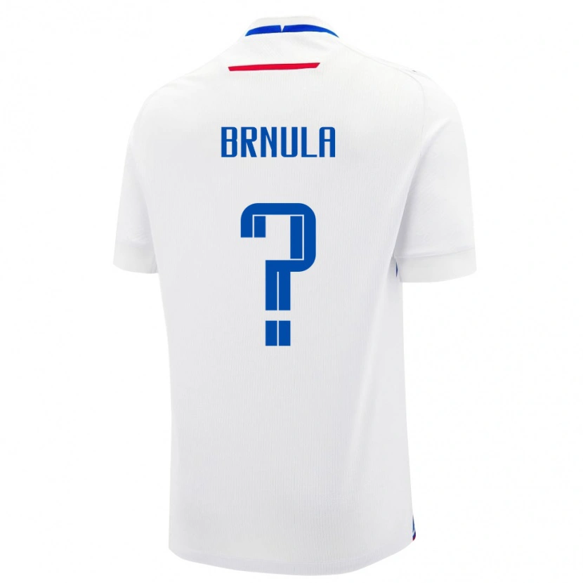 Danxen Mænd Slovakiet Jan Brnula #0 Hvid Udebane Spillertrøjer 24-26 Trøje T-Shirt