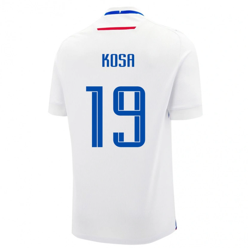 Danxen Mænd Slovakiet Frantisek Kosa #19 Hvid Udebane Spillertrøjer 24-26 Trøje T-Shirt